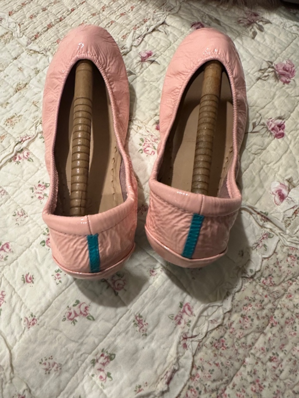 Tieks Italian Leather Flats Blush Patent - Picture 3 of 4